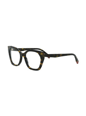 FENDI 男士眼镜 FE50136I052 SS2026 黑色 几何平光镜