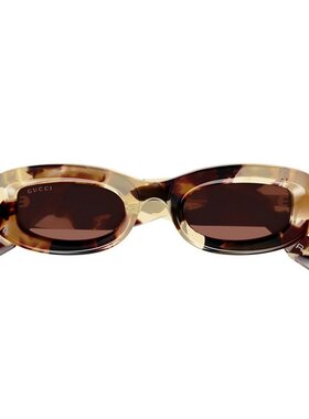 GUCCI 女士眼镜 GG1907S001 SS2025 古驰 棕色全框太阳镜配饰