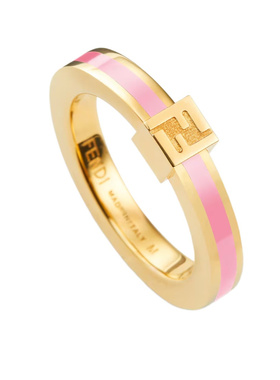 FENDI 女士戒指 8AL217TL9F0V2M SS2026 金色 logo戒指