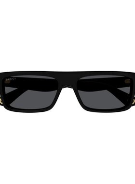 GUCCI 男士太阳镜 GG1616S001 SS2024 黑色 几何框太阳镜古驰