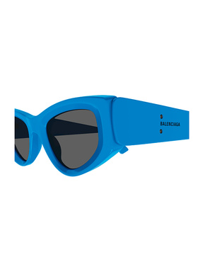 【99新未使用】BALENCIAGA 女士眼镜 BB0243S004 SS2025 蓝色 徽