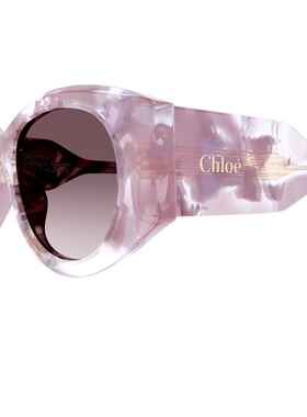 1h可退 CHLOÉ 女士眼镜 CH0251S005 SS2025 花色 徽标太阳镜