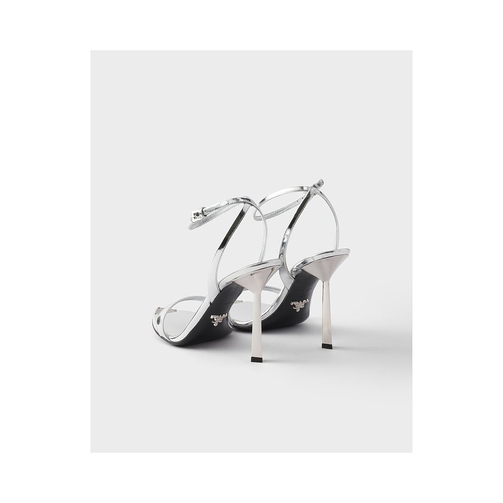 1h可退 PRADA 女士凉鞋 1X923M3AU1FD100F0118 AW2025 白色 - 图1