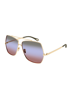 CHLOÉ 女士太阳镜 CH0278S007GOLDGOLDGREEN SS2026