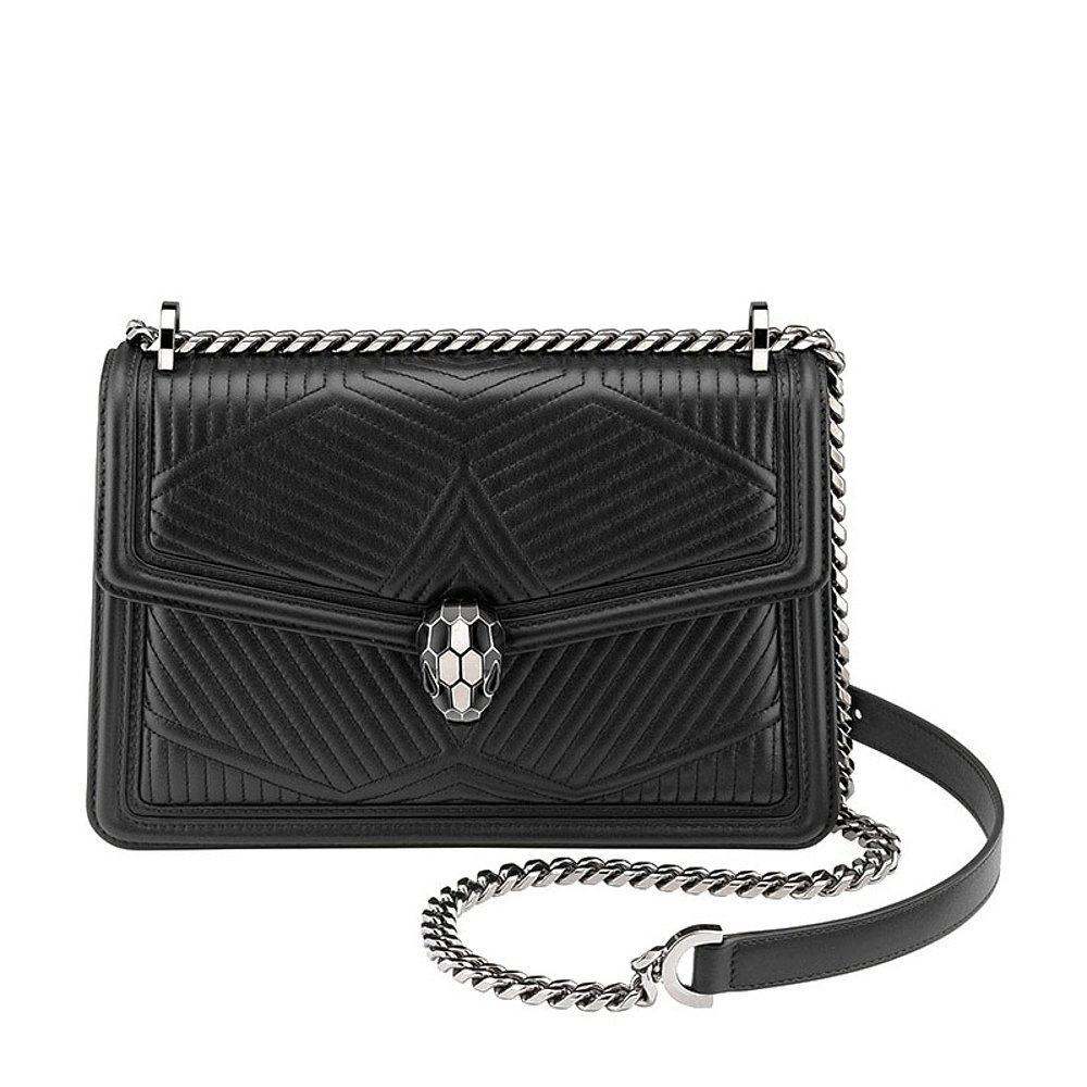 香港直邮bvlgari女士黑色单肩包 天猫国际香港直购女士包袋