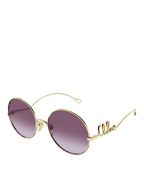 CHLOÉ 女士眼镜 CH0372S002 SS2026 紫色 圆形太阳镜
