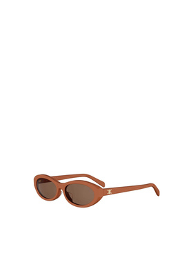 CELINE 女士眼镜 CL40353F42E SS2026 棕色 全框太阳镜