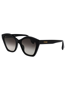 1h可退 FENDI 女士太阳镜 FE40175I01F AW2025 黑色配饰