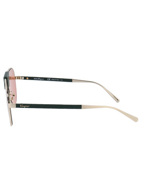 Salvatore Ferragamo 菲拉格慕 女士 浅金色金属太阳眼镜 SF220SL