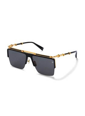 1h可退 BALMAIN 男士太阳镜 BPS168ABLKGLD SS2025 黑色