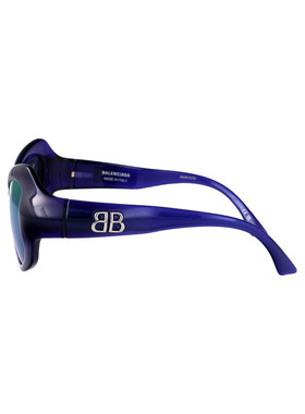 1h可退 BALENCIAGA 女士眼镜 BB0353S004 CO 蓝色 蝴蝶太阳眼镜