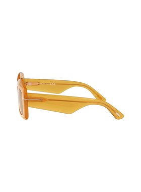 1h可退 TOM FORD 女士太阳镜 FT121839E SS2025 黄色 VENETIA