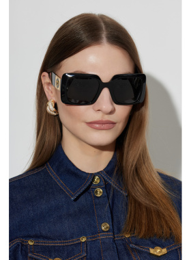 VERSACE 女士太阳镜 0VE44050GB187 CO 黑色 Sunglasses