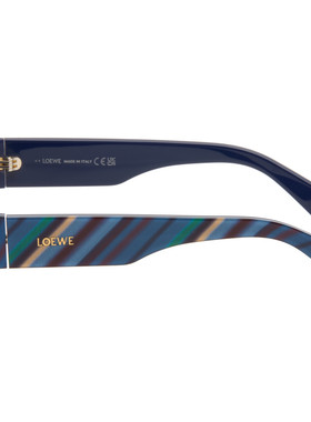 LOEWE 罗意威 男士 蓝色 Flash Slim Cateye 太阳镜 LW40195U5190