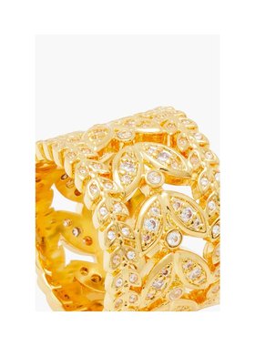 1h可退 潮奢 ZIMMERMANN 女士 12-karat 镀金水晶戒指 5437S24GOL