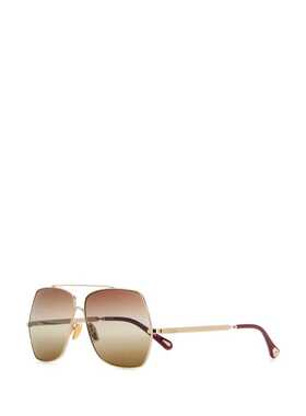 1h可退 CHLOÉ 女士太阳镜 CH0278S00162 SS2025 银色 Platinum me