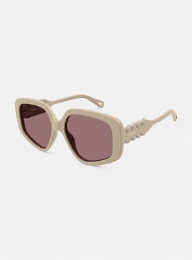 CHLOÉ 女士太阳镜 CH0210S003003 AW2023 米白色 CHLOÉ glasses
