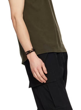 Tom Ford 汤姆 福特 男士 Braided Leather T 手环 JM005ICL002GD
