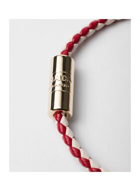 1h可退 PRADA 女士手链手镯 1IB5732D1KF0A7J SS2025 红色 编织纳