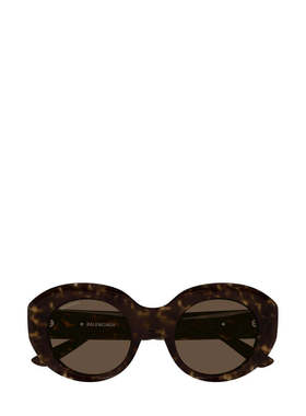 1h可退 BALENCIAGA 女士眼镜 BB0235S002 SS2023 棕色 BB0235S