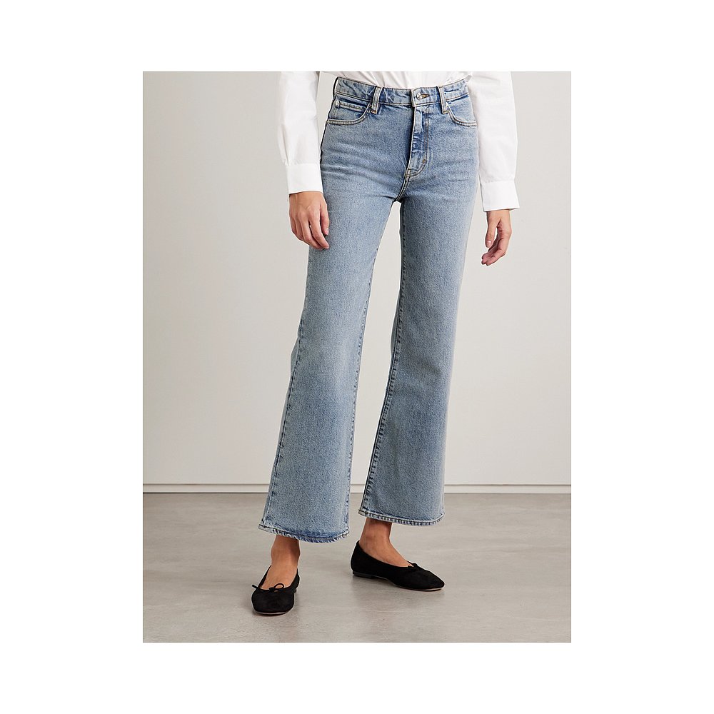 1h可退 潮奢 Frame Denim 女士 Pixie 箭号短款高腰小喇叭牛仔裤 - 图1