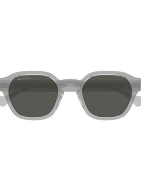 1h可退 GUCCI 男士眼镜 GG1730S004 SS2026 灰色 方框太阳镜