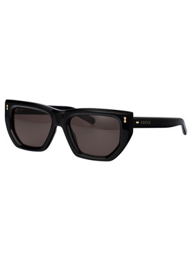 GUCCI 女士眼镜 GG1520S001 AW2025 黑色 logo标识太阳镜古驰