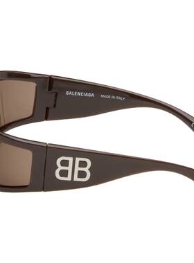 Balenciaga 巴黎世家 男士 棕色 Extreme Sunset 太阳镜 BB0458S0