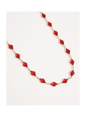 1h可退 潮奢 ASOS 女士 settings 设计短款酒红色人造水晶晶石镶(