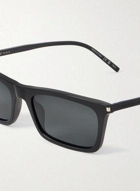 潮奢 Saint Laurent 圣罗兰 男士 'Betty' 方形框醋纤太阳眼镜 SL