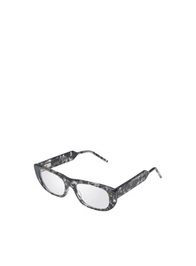 THOM BROWNE 男士太阳镜 TB41704 SS2025 黑色 徽标平光镜
