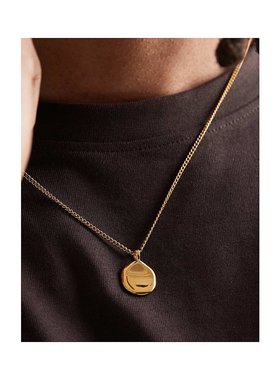 1h可退 潮奢 ASOS 男士 molten 设计防水不锈钢吊坠项链/吊坠(金)