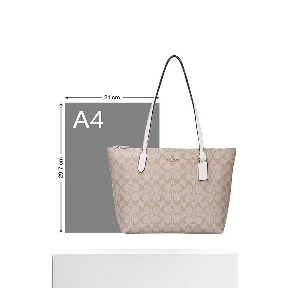 coach女士拼色皮革手提包 天猫国际探物中国香港女士包袋