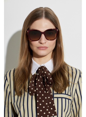 1h可退 TOM FORD 女士太阳镜 FT131205669F CO 酒红色 Sunglasses
