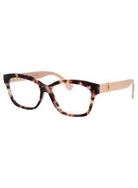 FENDI 男士眼镜 FE50124I054 SS2026 白色 几何平光镜