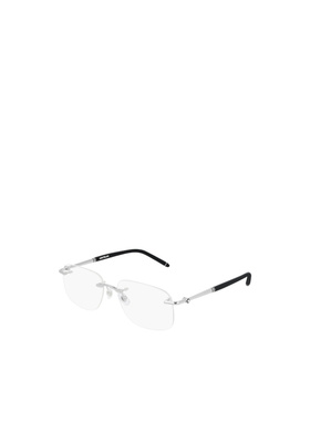 MONTBLANC 男士太阳镜 MB0071O002D SS2022 白色 徽标平光镜