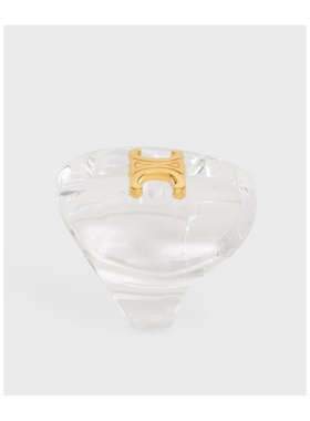 CELINE 女士戒指 461CP6BPL35OR AW2024 白色 徽标戒指