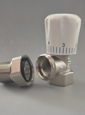 全铜温控阀门  角阀 地暖专用暖气片散热器 全铜手动调节阀4分6分