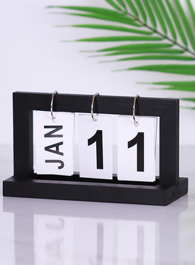 ins简约现代风卧室办公木质日历