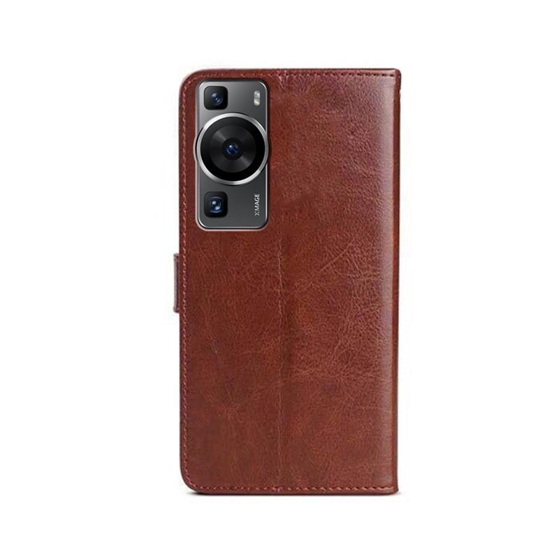 华为p60pro手机壳MNA一AL00翻盖式外壳全包防摔p60pro手机皮套硅胶软保护套p6opro新款男女商务pr0磁扣插卡款 - 图0