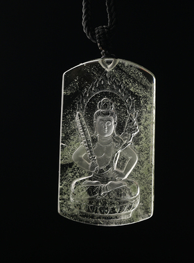 追梦天然绿幽灵普贤菩萨属牛项链