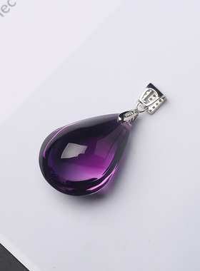 追梦阁天然紫水晶吊坠水滴乌拉圭