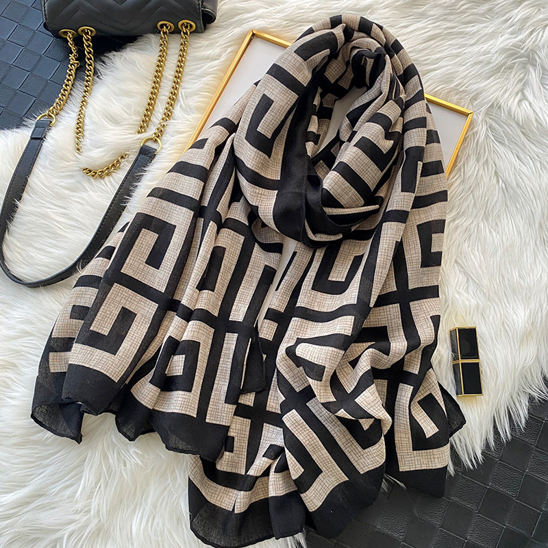 棉麻围巾女2025新款丝巾秋冬季送妈妈高级感百搭长条围脖披肩两用,淘宝优惠券,粉丝福利购,淘宝优惠卷