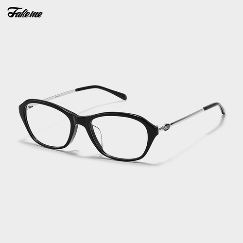 Fakeme 老钱风时尚眼镜框素颜镜方框板材可配近视黑框镜架 cindy - 图2