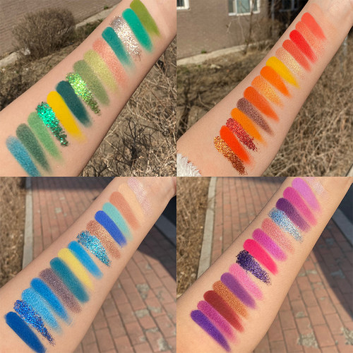 正品beauty glazed60色彩虹眼影欧美舞台妆专用眼影盘多色折叠ins - 图2