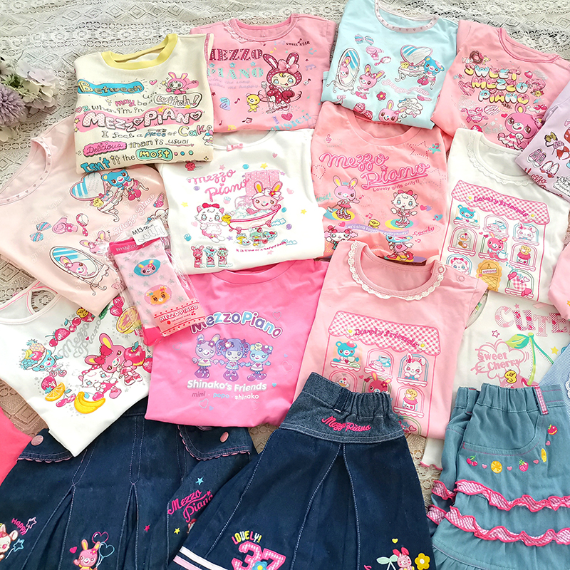 钢琴家女儿服 短裙卡通可爱风新款儿童半身裙 甜妹穿搭牛仔裙裤子 - 图2