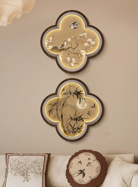 玉兰花装饰画新中式挂画
