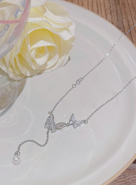 网红爆款珍珠项链配饰女不掉色ins吊坠百搭高级感轻奢时尚锁骨链