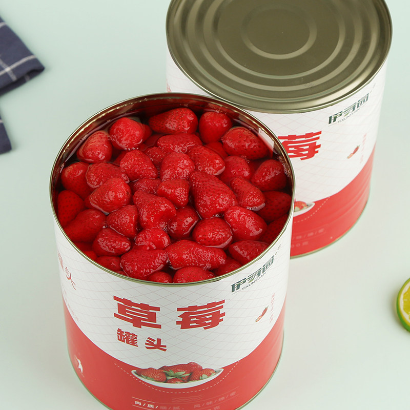 草莓罐头6斤商用3公斤大罐装3kg黄桃水果罐头水果捞批发杨梅菠萝,淘宝优惠券,粉丝福利购,淘宝优惠卷