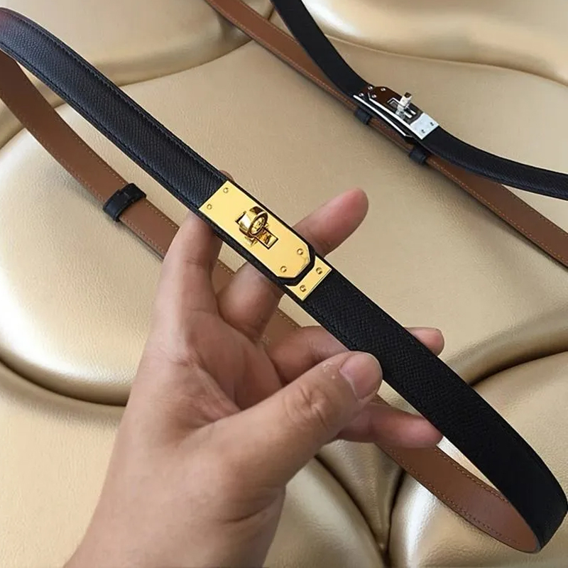 H家kelly腰带女真皮百搭夏季配裙子连衣裙收腰细款凯莉西装裤皮带 - 图1